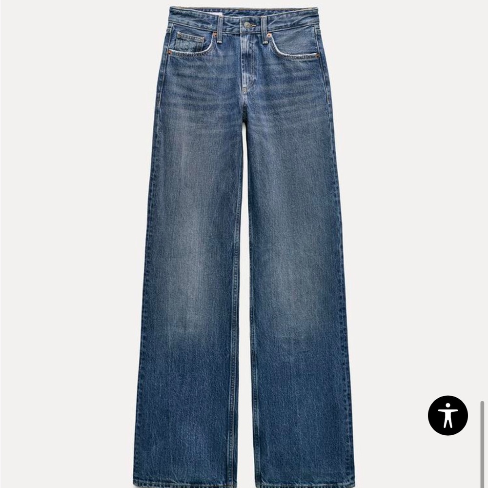 Zara Mid-Rise Straight leg Jeans
